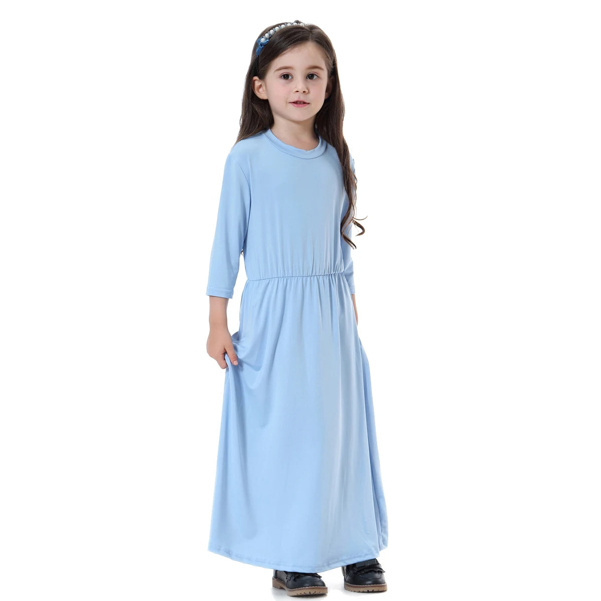 Kids Girls Long Sleeve Maxi Dress
