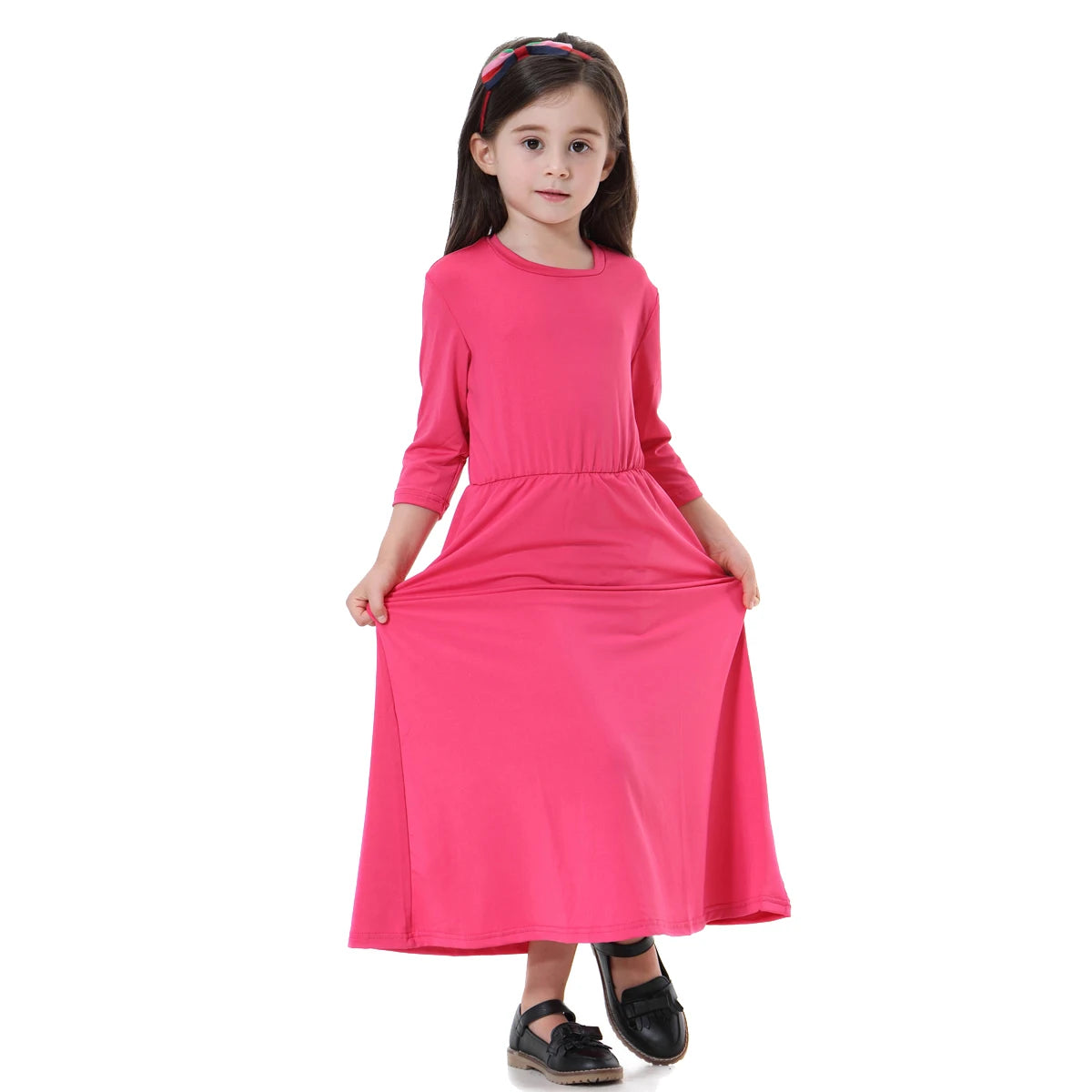 Kids Girls Long Sleeve Maxi Dress