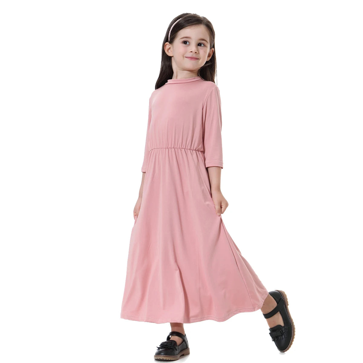 Kids Girls Long Sleeve Maxi Dress