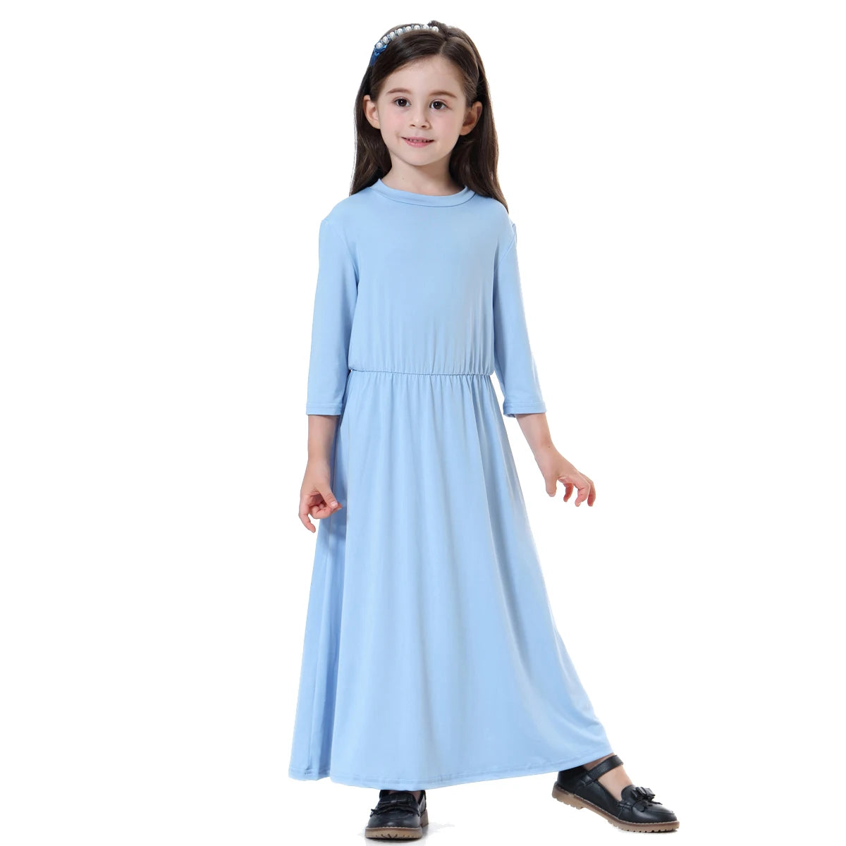 Kids Girls Long Sleeve Maxi Dress