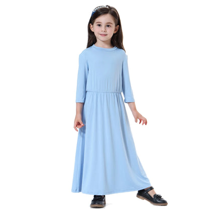Kids Girls Long Sleeve Maxi Dress